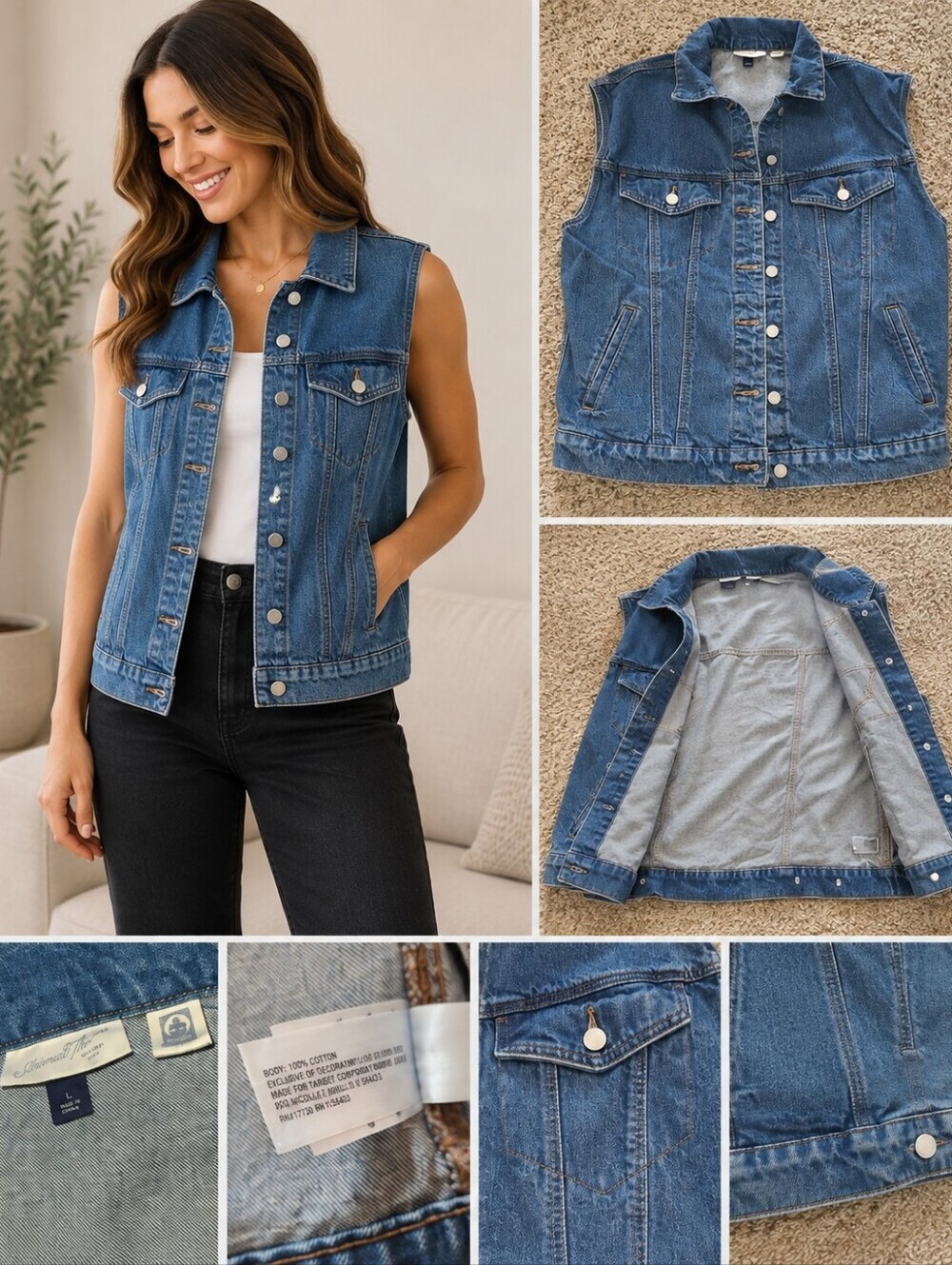 Universal Thread Classic Blue Denim Vest